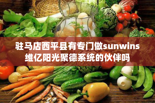 驻马店西平县有专门做sunwins维亿阳光聚德系统的伙伴吗