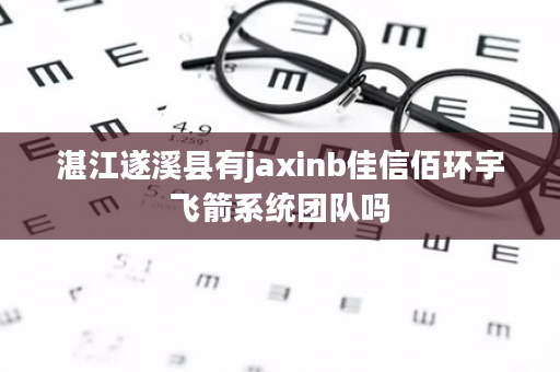 湛江遂溪县有jaxinb佳信佰环宇飞箭系统团队吗