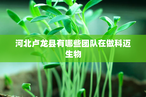 河北卢龙县有哪些团队在做科迈生物