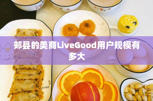 郏县的美商LiveGood用户规模有多大