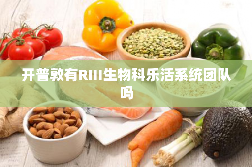 开普敦有RIII生物科乐活系统团队吗