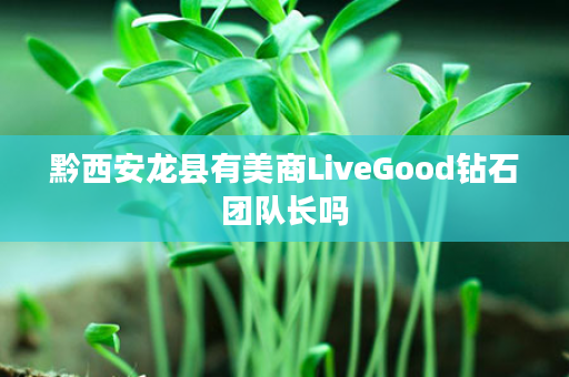 黔西安龙县有美商LiveGood钻石团队长吗