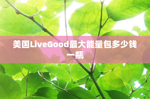 美国LiveGood最大能量包多少钱一瓶