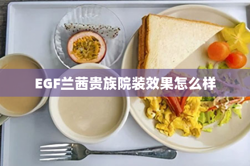 EGF兰茜贵族院装效果怎么样