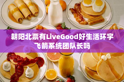 朝阳北票有LiveGood好生活环宇飞箭系统团队长吗