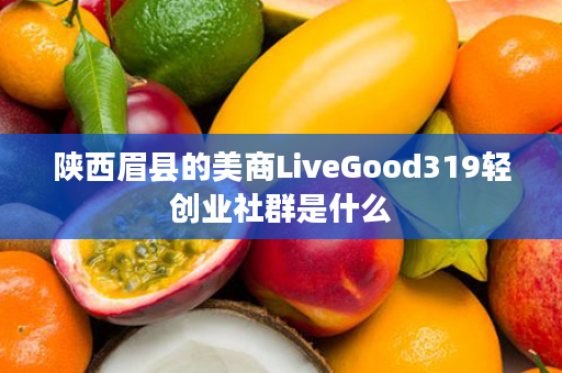 陕西眉县的美商LiveGood319轻创业社群是什么