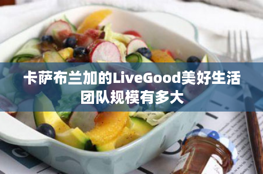 卡萨布兰加的LiveGood美好生活团队规模有多大