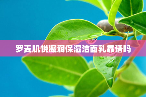罗麦肌悦凝润保湿洁面乳靠谱吗
