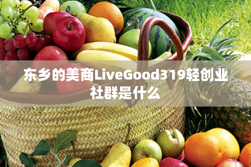 东乡的美商LiveGood319轻创业社群是什么