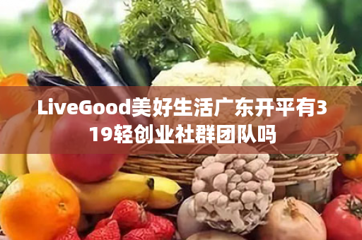LiveGood美好生活广东开平有319轻创业社群团队吗
