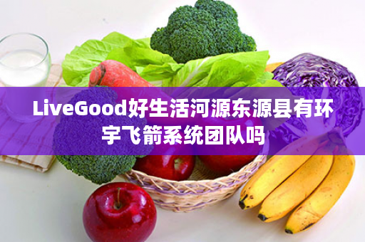 LiveGood好生活河源东源县有环宇飞箭系统团队吗