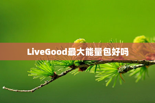 LiveGood最大能量包好吗