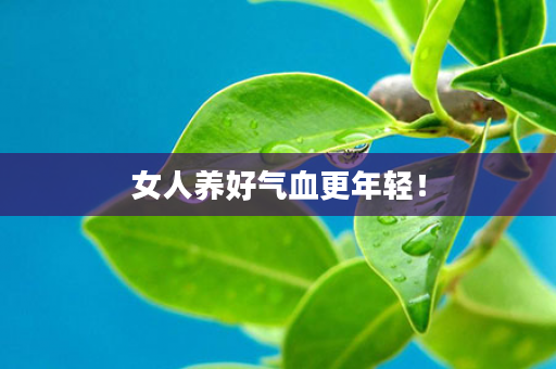 女人养好气血更年轻！