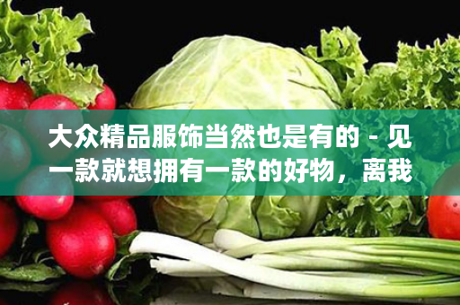大众精品服饰当然也是有的 - 见一款就想拥有一款的好物，离我们越来越近了！