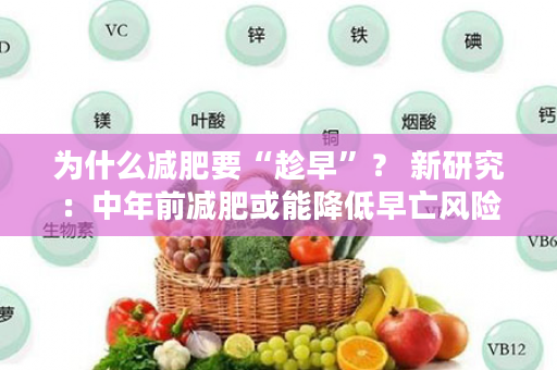 为什么减肥要“趁早”？ 新研究：中年前减肥或能降低早亡风险
