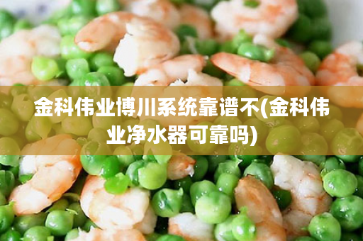 金科伟业博川系统靠谱不(金科伟业净水器可靠吗)