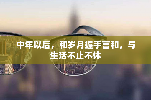 中年以后，和岁月握手言和，与生活不止不休