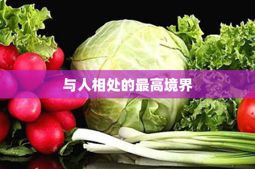 与人相处的最高境界